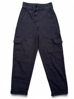 Aritzia Wilfred size 2 XS Black Cargo High-Waist Pants Cotton jeans